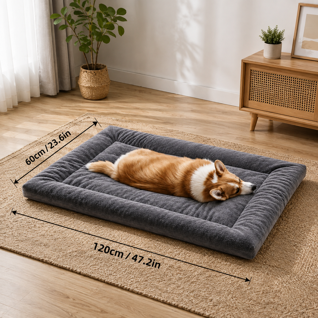 Cama de Cachorro Grande de Pelúcia, Sofá, Espessa, Super Macia, Poliéster, Tapete para Animais, Cama para Caixas de Cachorro Pequeno, Médio e Grande Porte