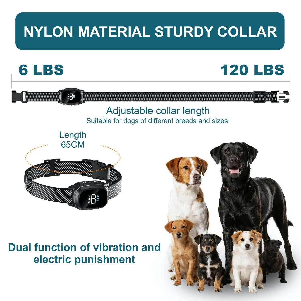 Coleira Anti Latido Automática YHLC para Cães, Recarregável, para Parar Latidos, Coleira de Treinamento Elétrica para Cães