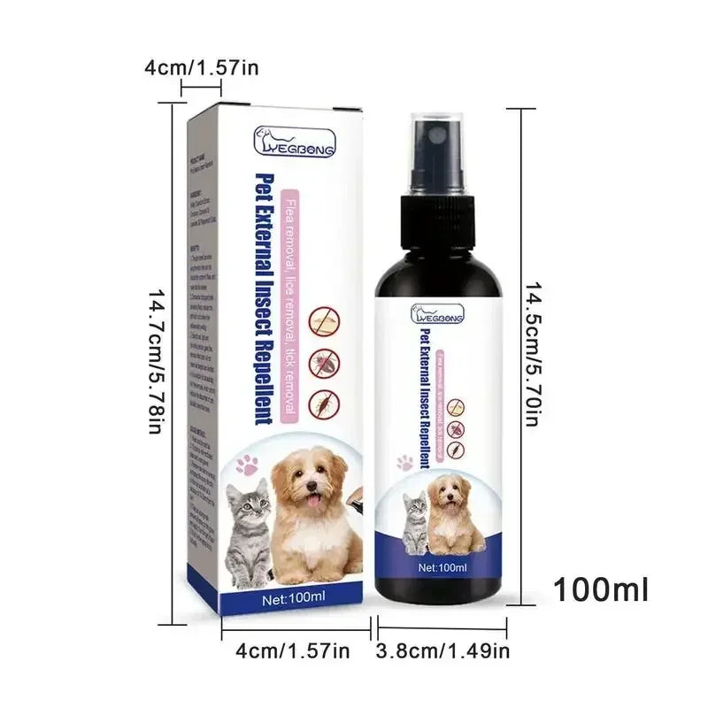 🐶 Pet Flea &amp; Tick Spray – 100ml