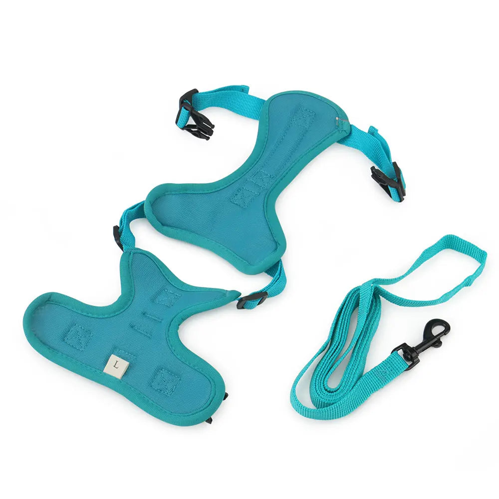 Conjunto de Coleira e Peitoral Refletivos para Cães Peitoral Tipo Colete para Filhotes de Cães Pequenos e Médios Acessórios para Treinamento ao Ar Livre
