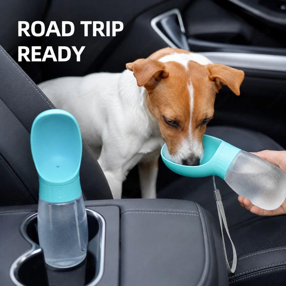 1 Garrafa de Água para Pets de Viagem 300ml 500ml Tigela Integrada Portátil para Cães Gatos Viagens e Atividades ao Ar Livre